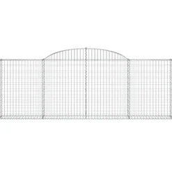 Best FinePRICE Kaareva kivikori 200x30x140/160 cm galvanoitu rauta (53487)