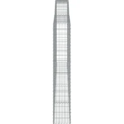 Best FinePRICE Kaareva kivikori 200x30x140/160 cm galvanoitu rauta (53487)