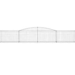Best FinePRICE Kaareva kivikori 200x30x140/160 cm galvanoitu rauta (53487)