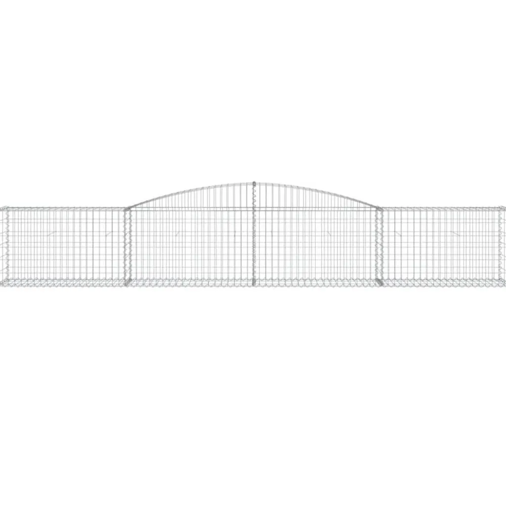 Best FinePRICE Kaareva kivikori 200x30x140/160 cm galvanoitu rauta (53487)