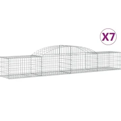 Best FinePRICE Kaareva kivikori 200x30x140/160 cm galvanoitu rauta (53487)