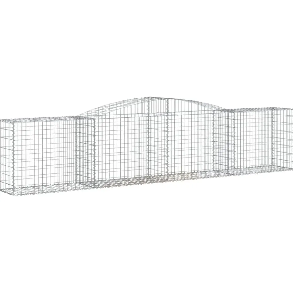 Best FinePRICE Kaareva kivikori 200x30x140/160 cm galvanoitu rauta (53487)