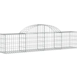 Best FinePRICE Kaareva kivikori 200x30x140/160 cm galvanoitu rauta (53487)