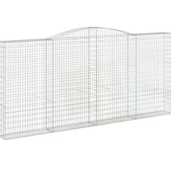 Best FinePRICE Kaareva kivikori 200x30x140/160 cm galvanoitu rauta (53487)