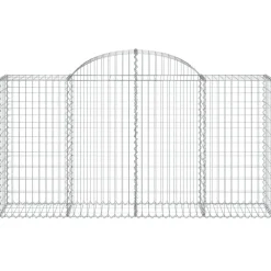 Best FinePRICE Kaareva kivikori 200x30x140/160 cm galvanoitu rauta (53487)