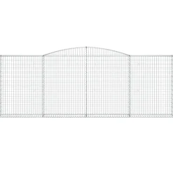 Best FinePRICE Kaareva kivikori 200x30x140/160 cm galvanoitu rauta (53487)