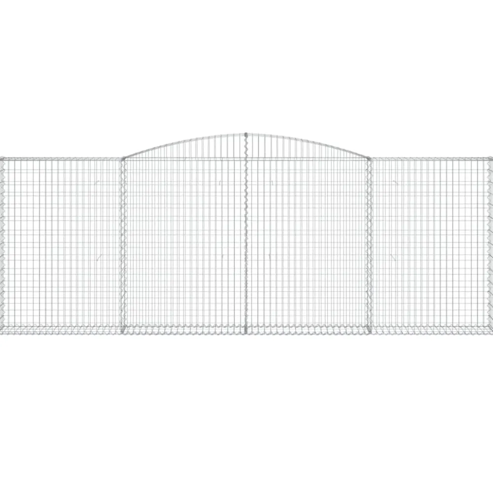 Best FinePRICE Kaareva kivikori 200x30x140/160 cm galvanoitu rauta (53487)