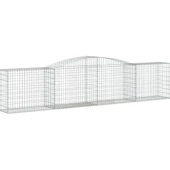 Best FinePRICE Kaareva kivikori 200x30x140/160 cm galvanoitu rauta (53487)