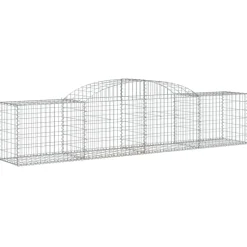 Best FinePRICE Kaareva kivikori 200x30x140/160 cm galvanoitu rauta (53487)