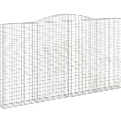 Best FinePRICE Kaareva kivikori 200x30x140/160 cm galvanoitu rauta (53487)