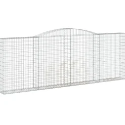 Best FinePRICE Kaareva kivikori 200x30x140/160 cm galvanoitu rauta (53487)