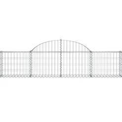 Best FinePRICE Kaareva kivikori 200x30x140/160 cm galvanoitu rauta (53487)