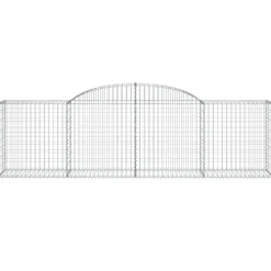 Best FinePRICE Kaareva kivikori 200x30x140/160 cm galvanoitu rauta (53487)