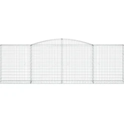 Best FinePRICE Kaareva kivikori 200x30x140/160 cm galvanoitu rauta (53487)