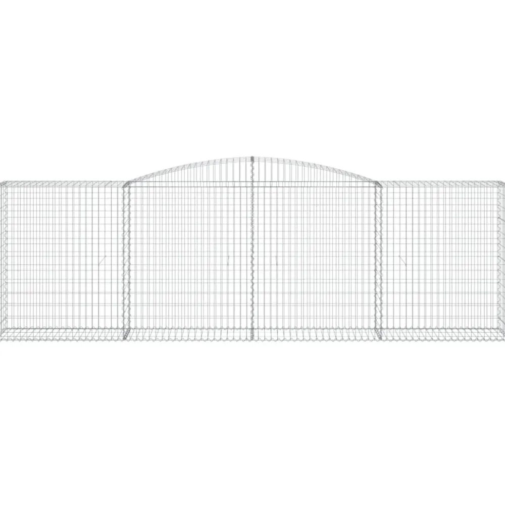 Best FinePRICE Kaareva kivikori 200x30x140/160 cm galvanoitu rauta (53487)