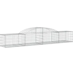 Best FinePRICE Kaareva kivikori 200x30x140/160 cm galvanoitu rauta (53487)