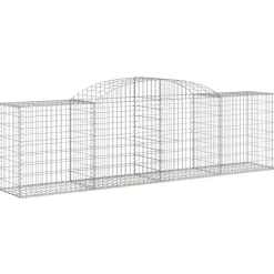 Best FinePRICE Kaareva kivikori 200x30x140/160 cm galvanoitu rauta (53487)