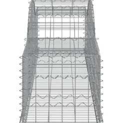 Best FinePRICE Kaareva kivikori 200x30x140/160 cm galvanoitu rauta (53487)