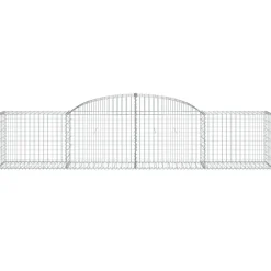 Best FinePRICE Kaareva kivikori 200x30x140/160 cm galvanoitu rauta (53487)