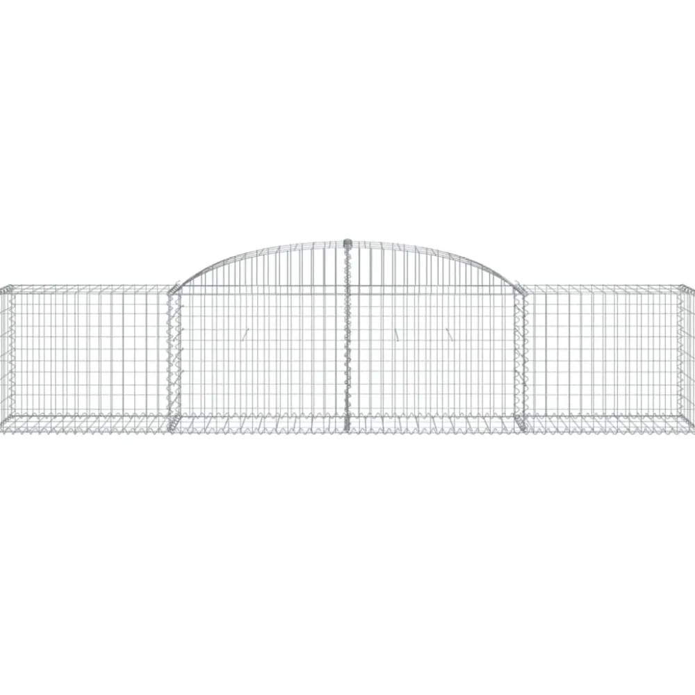 Best FinePRICE Kaareva kivikori 200x30x140/160 cm galvanoitu rauta (53487)