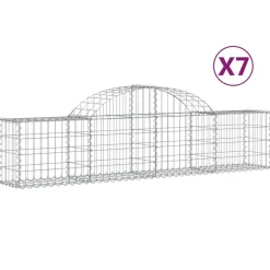 Best FinePRICE Kaareva kivikori 200x30x140/160 cm galvanoitu rauta (53487)