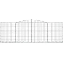 Best FinePRICE Kaareva kivikori 200x30x140/160 cm galvanoitu rauta (53487)
