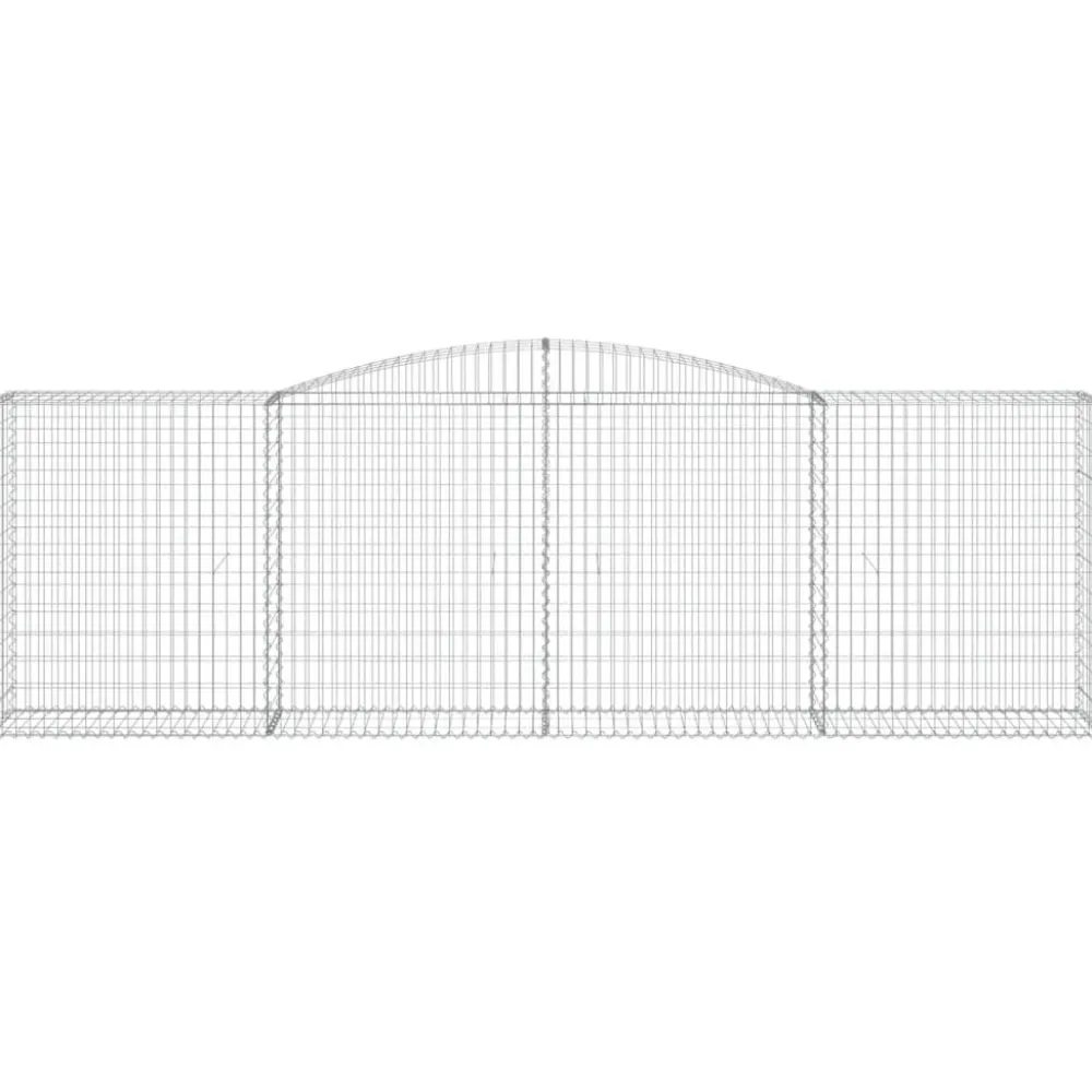Best FinePRICE Kaareva kivikori 200x30x140/160 cm galvanoitu rauta (53487)