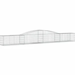 Best FinePRICE Kaareva kivikori 200x30x140/160 cm galvanoitu rauta (53487)