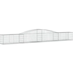 Best FinePRICE Kaareva kivikori 200x30x140/160 cm galvanoitu rauta (53487)