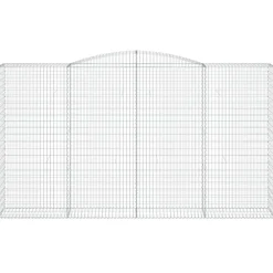 Best FinePRICE Kaareva kivikori 200x30x140/160 cm galvanoitu rauta (53487)