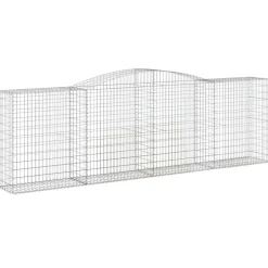 Best FinePRICE Kaareva kivikori 200x30x140/160 cm galvanoitu rauta (53487)