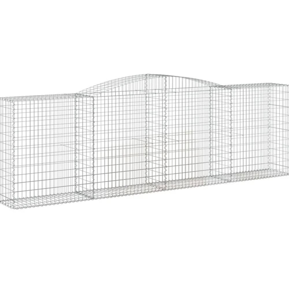 Best FinePRICE Kaareva kivikori 200x30x140/160 cm galvanoitu rauta (53487)