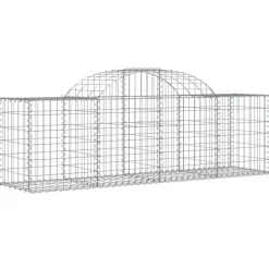 Best FinePRICE Kaareva kivikori 200x30x140/160 cm galvanoitu rauta (53487)