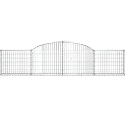 Best FinePRICE Kaareva kivikori 200x30x140/160 cm galvanoitu rauta (53487)