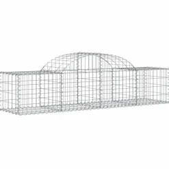 Best FinePRICE Kaareva kivikori 200x30x140/160 cm galvanoitu rauta (53487)
