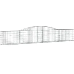 Best FinePRICE Kaareva kivikori 200x30x140/160 cm galvanoitu rauta (53487)