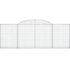 Best FinePRICE Kaareva kivikori 200x30x140/160 cm galvanoitu rauta (53487)