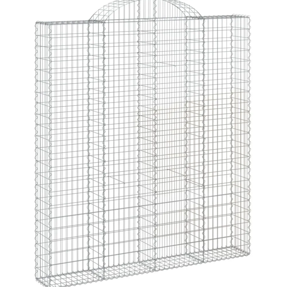 Sale FinePRICE Kaarevat kivikorit 2 kpl 200x30x40/60 cm galvanoitu rauta (46047)
