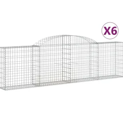 Sale FinePRICE Kaarevat kivikorit 2 kpl 200x30x40/60 cm galvanoitu rauta (46047)