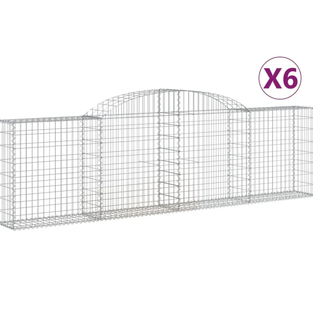 Sale FinePRICE Kaarevat kivikorit 2 kpl 200x30x40/60 cm galvanoitu rauta (46047)