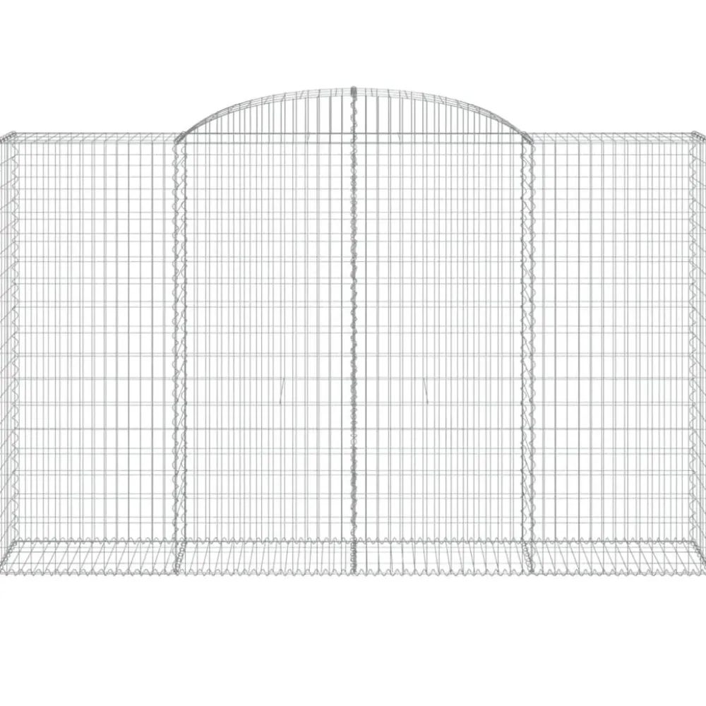 Sale FinePRICE Kaarevat kivikorit 2 kpl 200x30x40/60 cm galvanoitu rauta (46047)