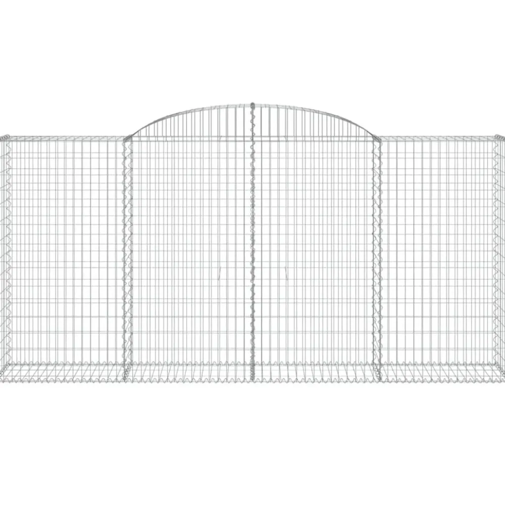 Sale FinePRICE Kaarevat kivikorit 2 kpl 200x30x40/60 cm galvanoitu rauta (46047)