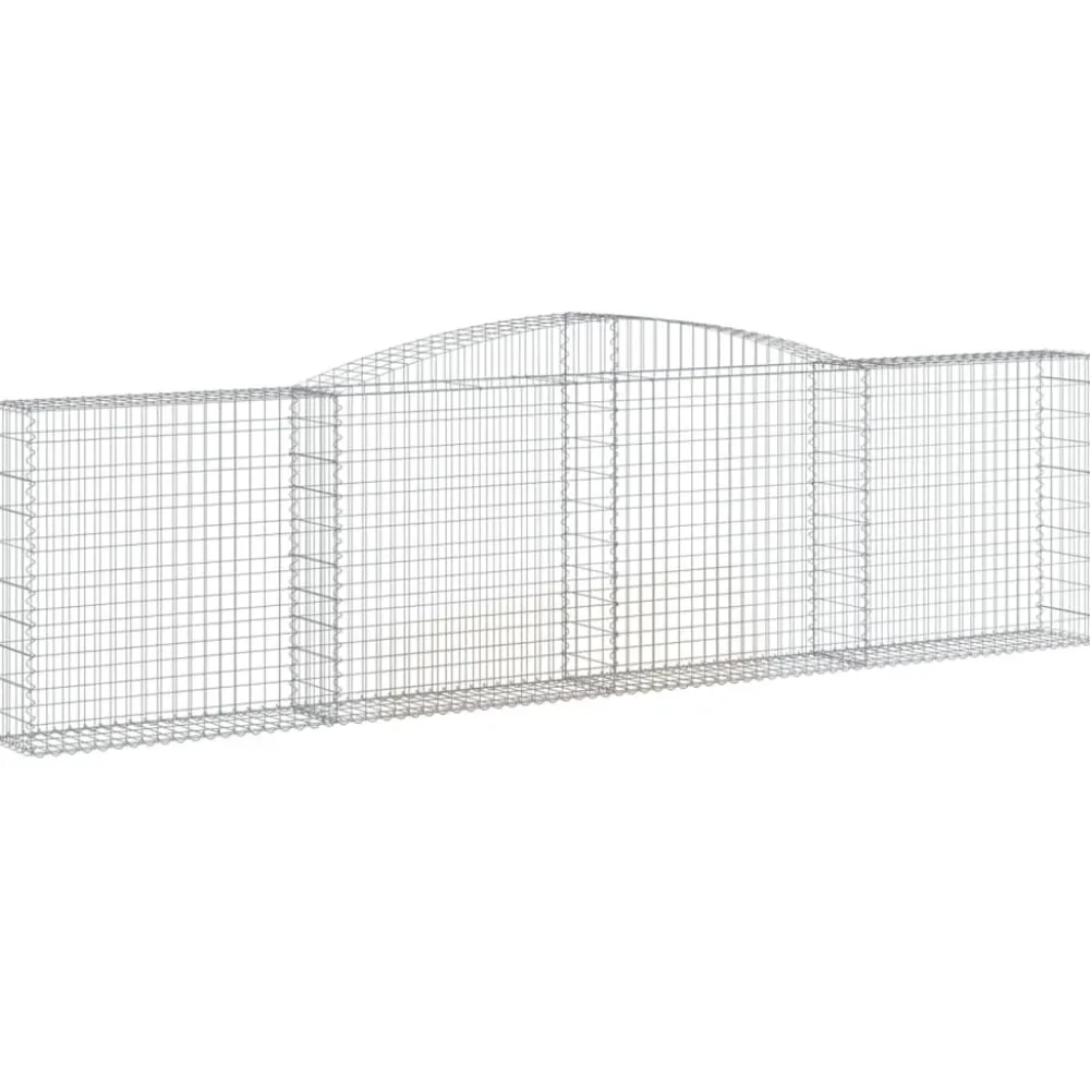 Sale FinePRICE Kaarevat kivikorit 2 kpl 200x30x40/60 cm galvanoitu rauta (46047)