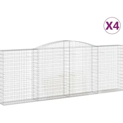 Sale FinePRICE Kaarevat kivikorit 2 kpl 200x30x40/60 cm galvanoitu rauta (46047)