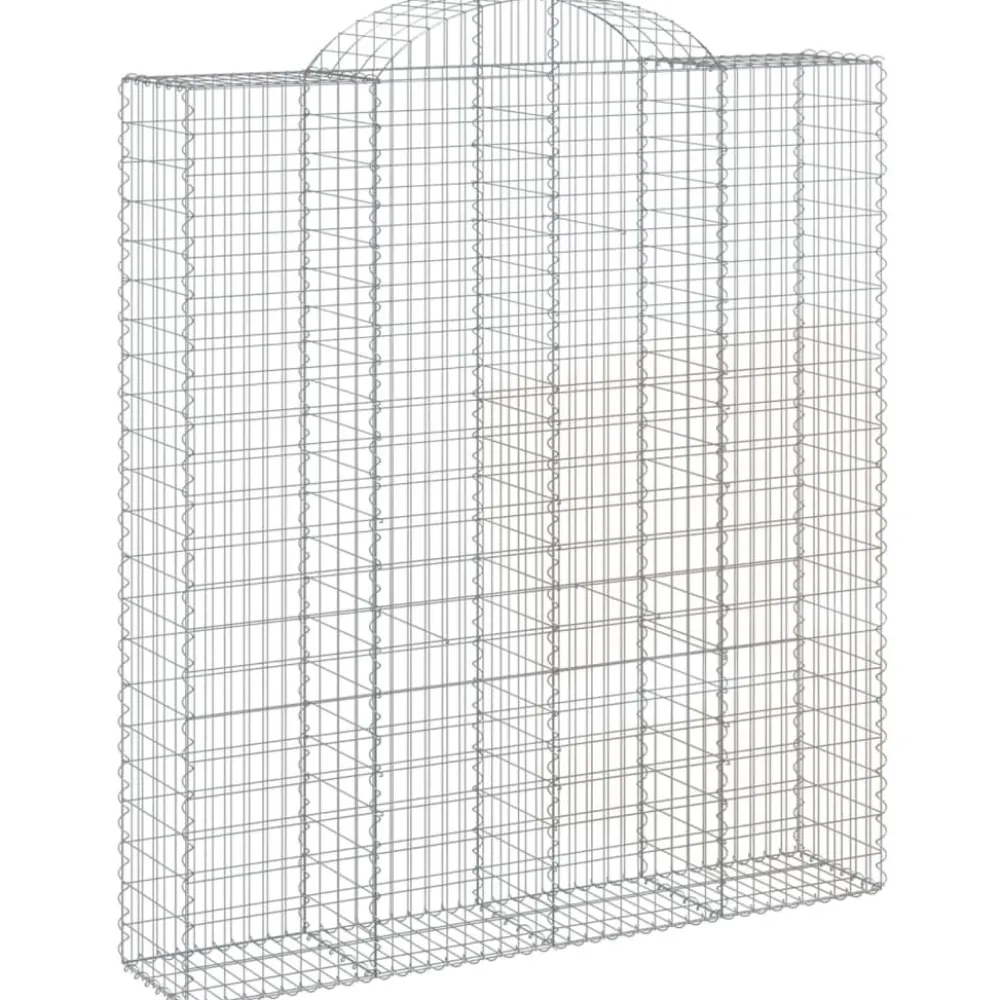 Sale FinePRICE Kaarevat kivikorit 2 kpl 200x30x40/60 cm galvanoitu rauta (46047)