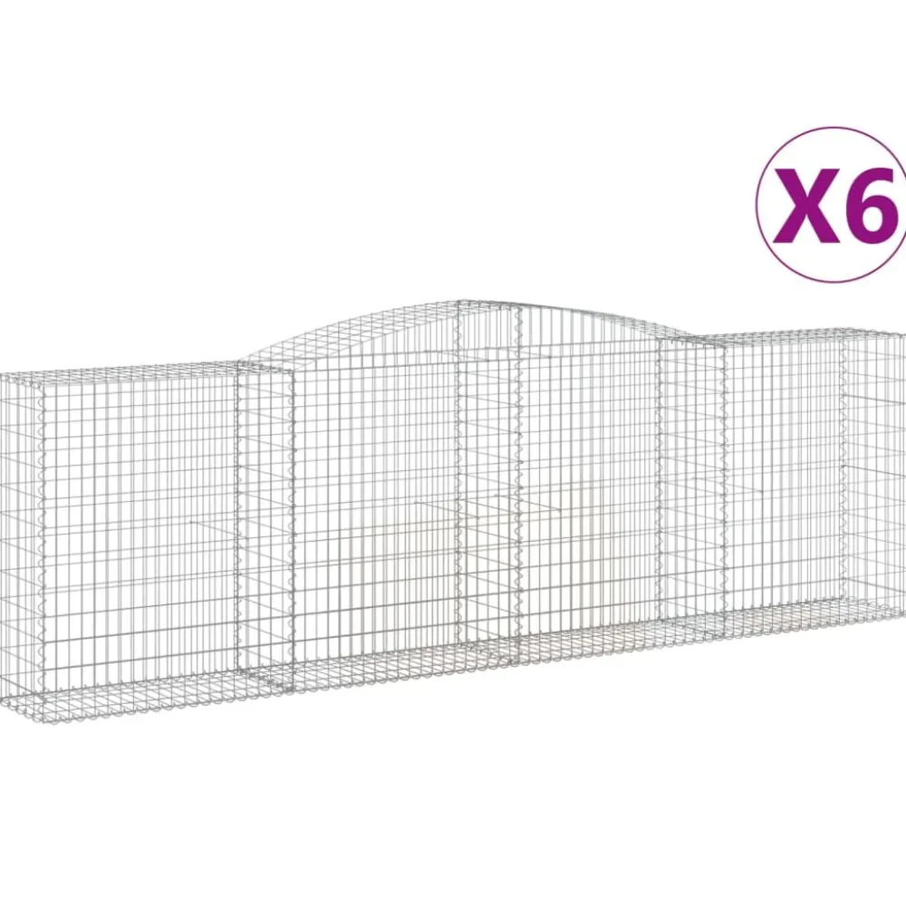 Sale FinePRICE Kaarevat kivikorit 2 kpl 200x30x40/60 cm galvanoitu rauta (46047)