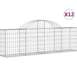 Sale FinePRICE Kaarevat kivikorit 2 kpl 200x30x40/60 cm galvanoitu rauta (46047)