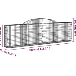 Sale FinePRICE Kaarevat kivikorit 2 kpl 200x30x40/60 cm galvanoitu rauta (46047)