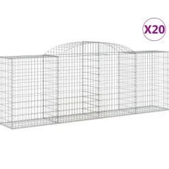 Sale FinePRICE Kaarevat kivikorit 2 kpl 200x30x40/60 cm galvanoitu rauta (46047)