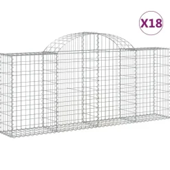 Sale FinePRICE Kaarevat kivikorit 2 kpl 200x30x40/60 cm galvanoitu rauta (46047)